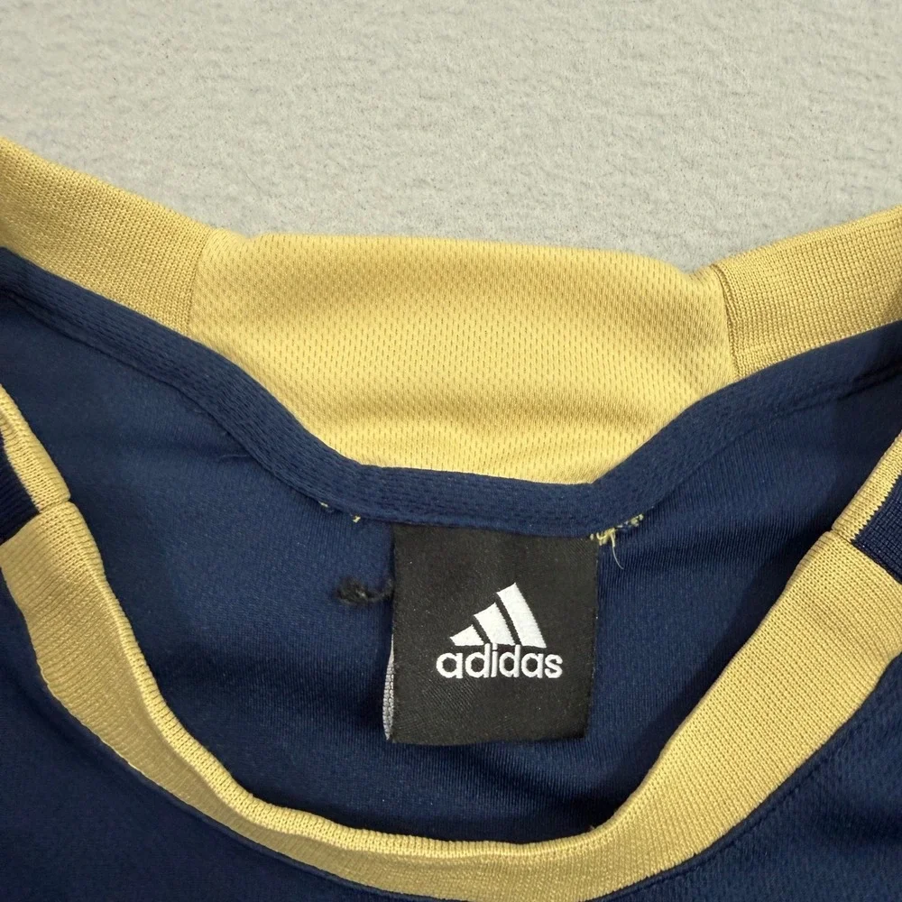 Adidas Notre Dame Fighting Irish Basketball Jersey Size Large Navy Blue NCAA y2k
